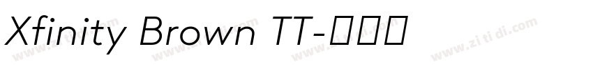 Xfinity Brown TT字体转换